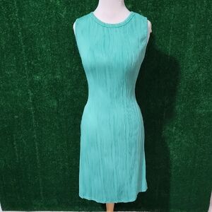 SHEIN Teal Sleeveless Midi Dress